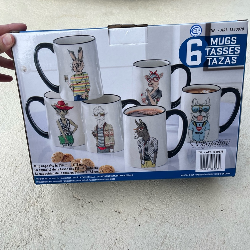 Mugs pack of 6 NEW!!⭐️in box